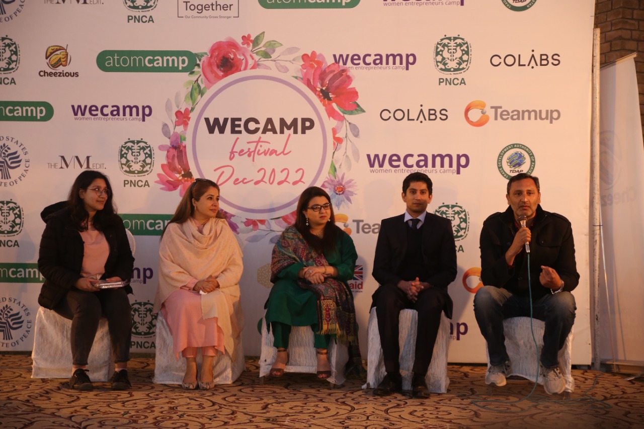 Ms. Shaza Fatima Khawaja, MNA and Special Assistant to the Prime Minister on Youth Affairs with the status of Minister of State inaugurated the wecamp Festival to Support and Celebrate 100 Women Entrepreneurs at PNCA .